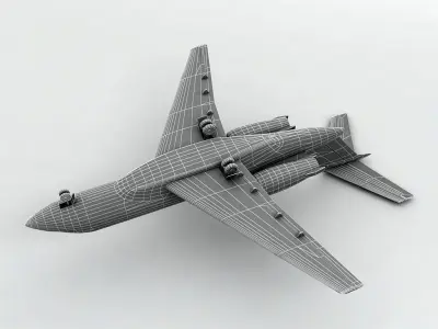 Raytheon Hawker 4000 Aircraft Low-poly 3D model