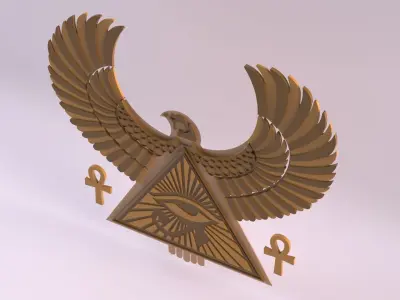 Egyptian Symbols - 036 Low-poly 3D model