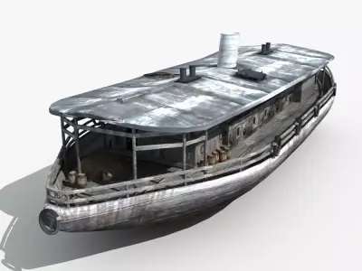 Old Cargo Ship 03 3D model