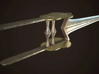 Assassin Blade 02 Low-poly 3D model
