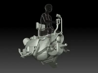 sh effect Figuarts bike Akira Toriyama 3D print model