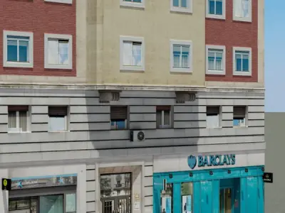 Building apartment with flat roof Low-poly 3D model