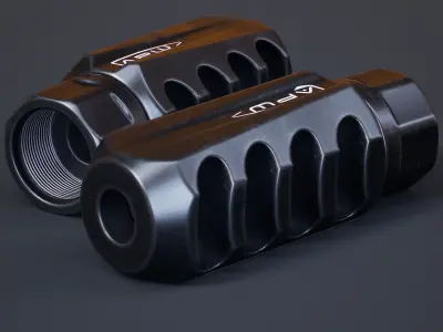 Muzzle Brake Pack Vol 1 Low-poly 3D model