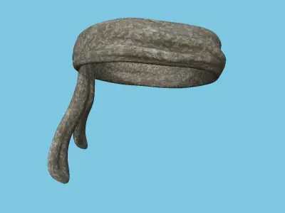 Digital Camouflage Bandana - Military Character Design Low-poly 3D model