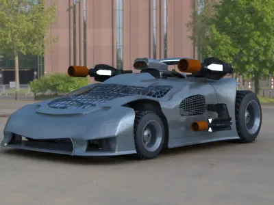 Futuristic Battle Car 3D model