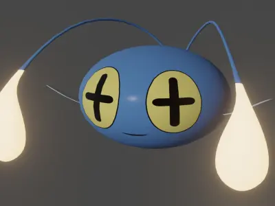 Pokemon Chinchou and Shiny Version rigged Low-poly 3D model