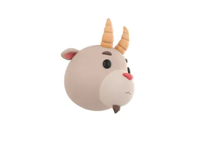 Prop138 Goat Head 3D model