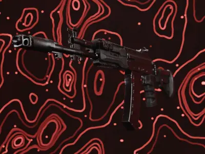 AK-12 Game-ready rifle Low-poly 3D model