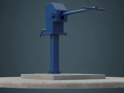 Hand Pump 3A Low-poly 3D model