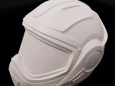 Sci-Fi Astronaut Spacesuit Helmet 3D print model