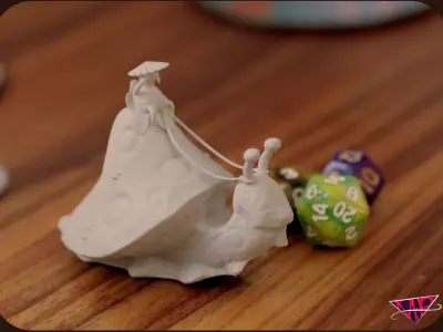 Shroom Snail and Rider Free 3D print model