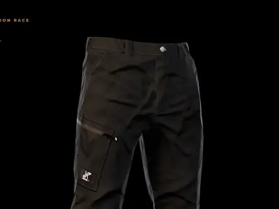 Revolution Race Basic Pants Low-poly 3D model