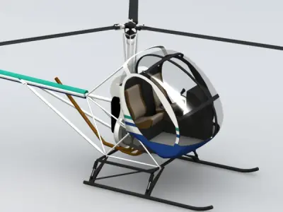 Schweizer 300 Helicopter 3D model