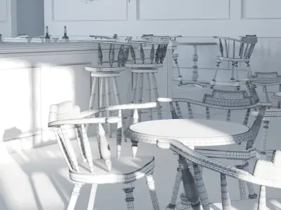Pub scene 3D model