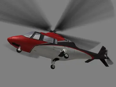 Agusta Helicopter V4 Low-poly 3D model