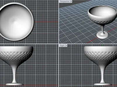 Crystal Glass Free 3D model