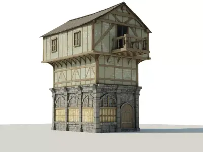 Da Vinci Medieval Village Free low-poly 3D model