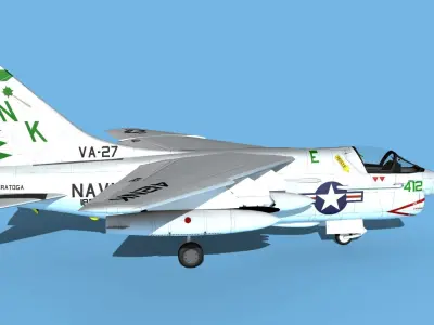 Chance Vought A-7C Corsair II V19 USN 3D model