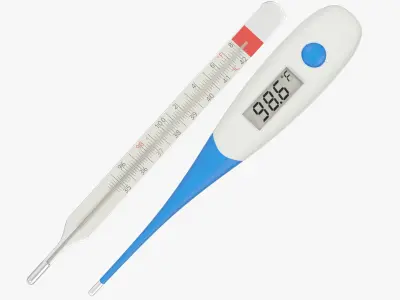 Thermometers Collection Fahrenheit V2 3D model