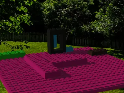 Lego Block modular Free 3D model