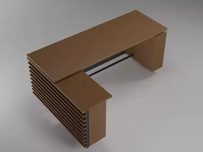 Office Table Free 3D model 3