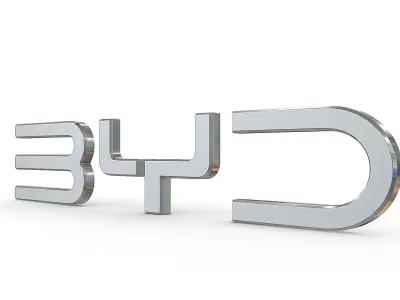 byd new logo 3D model