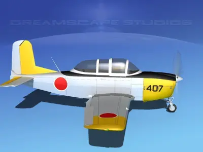 Beechcraft T-34 Mentor Japan 3D model