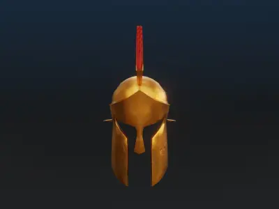 Ancient greek helmet Low-poly 3D model
