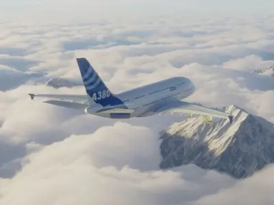 Airbus A380-800 Low-poly 3D model