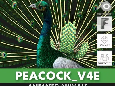 Peacock V4E 3D model