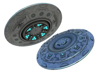 UFO Alien Spaceship Low-poly 3D model