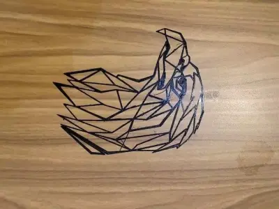 5 modelos diferentes  gato  aguila luna cubo colibri 3D model