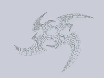 Shuriken Low-poly 3D model
