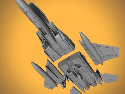F-15 EAGLE SCALE 1-72 PRINTABLE STL FILES 3D print model