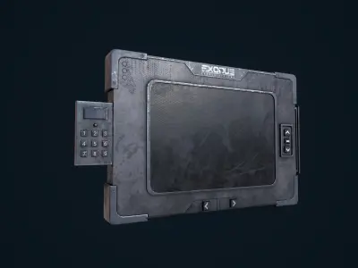 Sci-Fi Monitor Low-poly 3D model buy