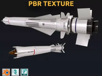 rocket Low-poly 3D model