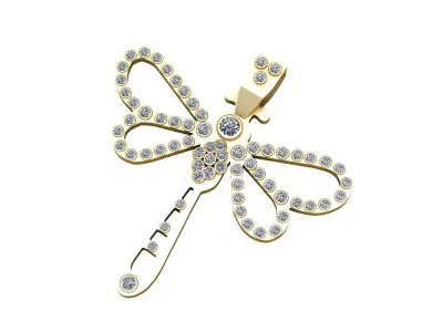 DRAGONFLY PENDANT 3D PRINTABLE MODEL 3D print model