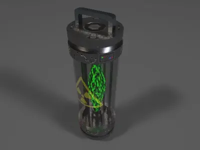 Contained Reactive Crystal Low-poly 3D model