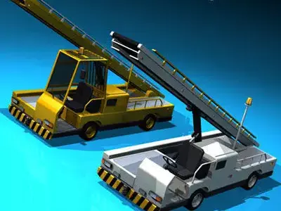 Airport baggage loader vehicle 3D model