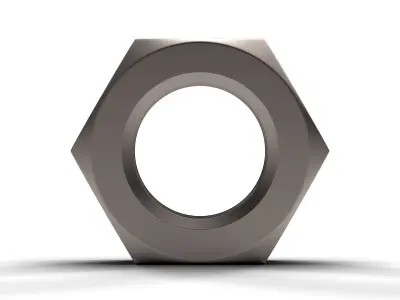 Hex Jam Nut Low-poly 3D model