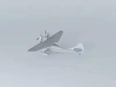 ARGO AIRCRAFTS A2 Silver swan 3D model