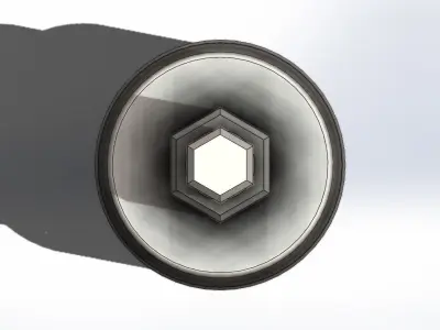 Soquete Curto Allen Short Socket 7-32 Pol 3D model