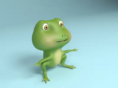 Frog cartoon 3D model