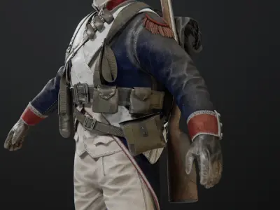 Soldier Napoleon Infantry 3D model