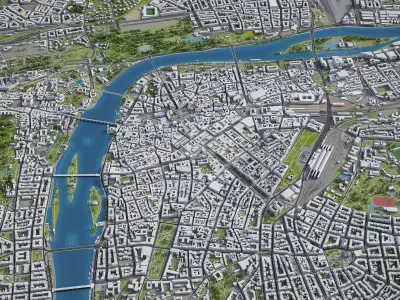 Prague Low-poly 3D model