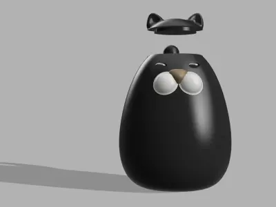 Watering cat 3D print model