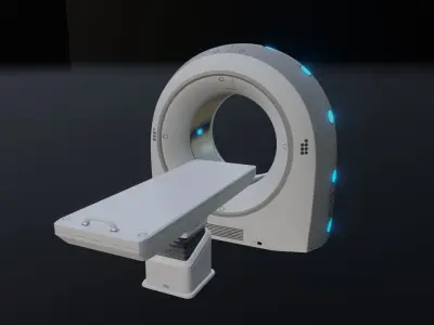 CT Scanner Low-poly 3D model