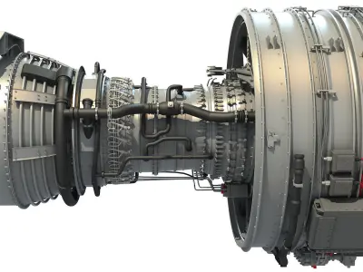 CFM56 Turbofan Aircraft Engine 3D model