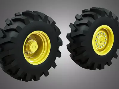 Tractor Tires and Rims - T06 3D model