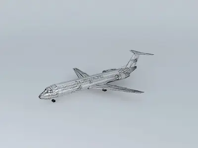 AirAtlanticOcean Fokker 100 with interior Free 3D model